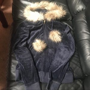 Juicy Couture Velour Hoodie with fur
